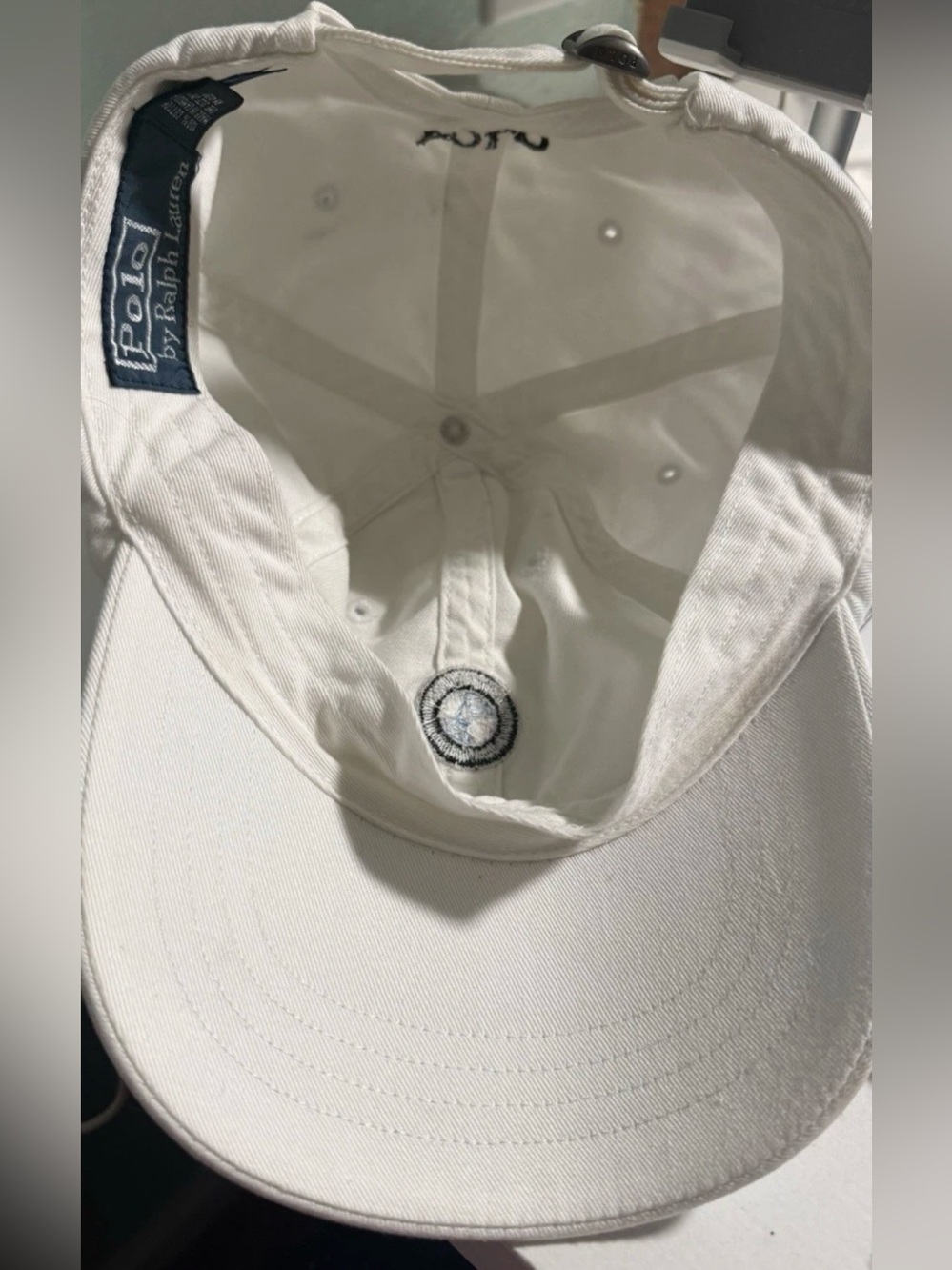 Polo Ralph Lauren BMW Hat Cap Baseball Strap Back One Size White Logo Mens - Picture 8 of 13